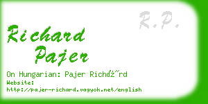 richard pajer business card